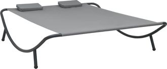 vidaXL Tumbona De Jard&iacute;n Tela Gris Antracita Vidaxl