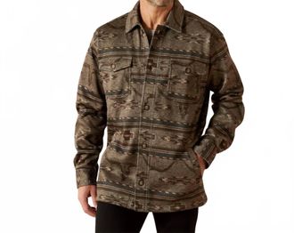 Ariat Caldwell Printed Shirt Jacket In Beige