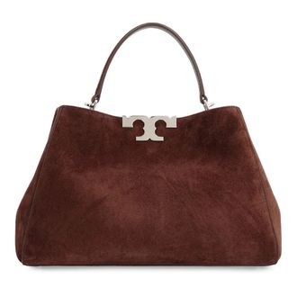 Tory Burch Tory Burch, Handbags, female, Brown, Size: ONE SIZE Eleanor Suede Satchel