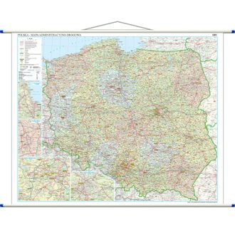 OEM Polonia 1:700.000. Carta Amministrativa E Stradale. Laminata Lucida. Pubblicata Nel 2024