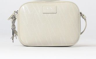 A|X Armani Exchange Borsa in pelle sintetica a grana con monogram stampato