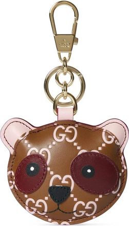 Gucci Panda Vorm Tas Hanger - Dames - Sleutelhangers & Tashangers - Bruin - ONE Size - Leer - Accessoires