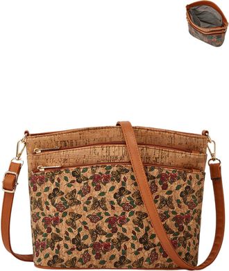Generic Cork Crossbody Bag for Women Bohemian Style Vintage Shoulder Handbag Hobo Satchel Purse, A-3