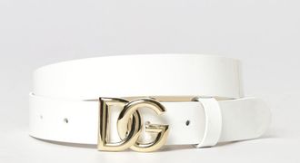 Dolce & Gabbana Cintura da bambino in pelle verniciata con fibbia monogram DG