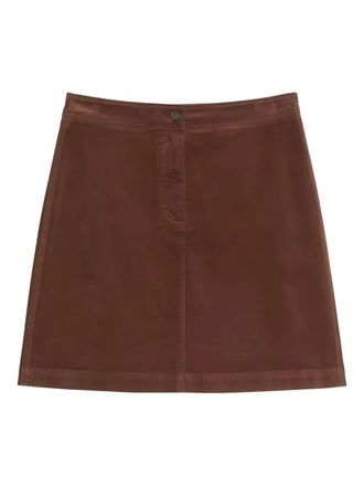 Marc O'Polo button-front mini skirt - women - Elastane/Cotton/Lyocell - 42 - Brown