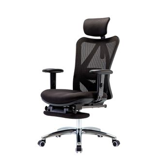 Hhg Hhg - Nunca Usado] Silla De Oficina 848, Silla De Escritorio, Ergon&oacute;mica, Apoyo Lumbar Regulable 150kg Cargable, Con Reposapi&eacute;s, Negra