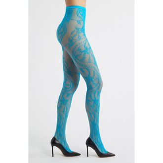 High Heel Jungle Monet Lace Tights in Blue Crush at Nordstrom