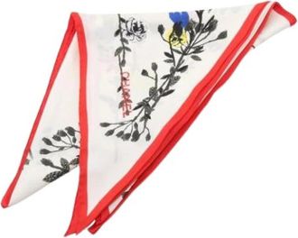 Chanel Pre-owned Scarves, female, Multicolor, Size: ONE SIZE Pre-owned Vintage Silk Scarf