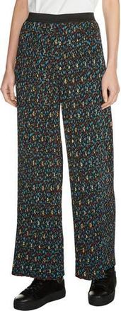 Maje Floral Print Pleat Pants in Blue Print at Nordstrom Rack, Size 1