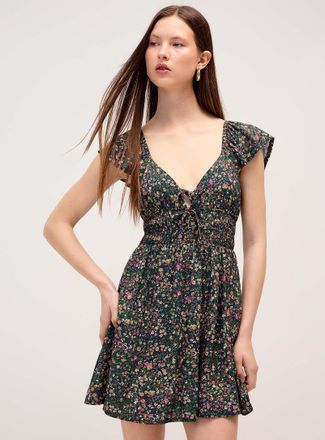 Twik Womens Floral bows short dress