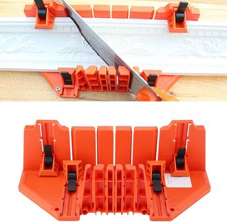 OEM Caja De Ingletes Con Abrazadera Multi&aacute;ngulo, Caja De Ingletes De 14 Pulgadas/35 Cm, Caja De Ingletes De Pl&aacute;stico, Herramienta De Corte Para Sierra De 