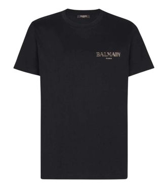Balmain Black Cotton T-shirt