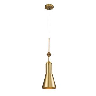 Netlighting Etoile Dome Pendant Ceiling Light Aged Brass & Gold Leaf