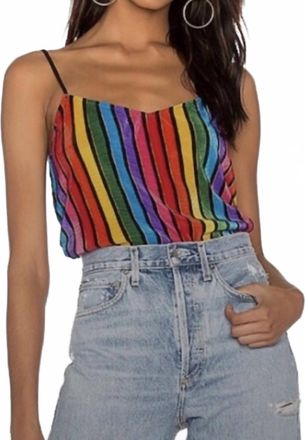 Show me your Mumu Julia Top In Multi Stripe