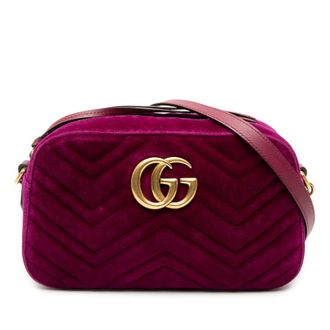 Gucci Pre-owned Gucci Small GG Marmont Matelasse Velvet Crossbody Ladies S3OFWH5MDR8112VY