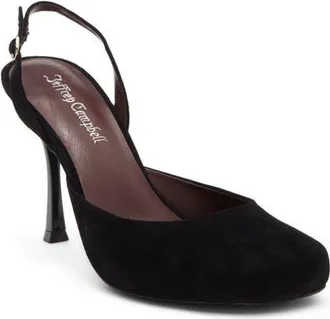 Jeffrey Campbell Paws Slingback Pump in Black Suede at Nordstrom, Size 9.5