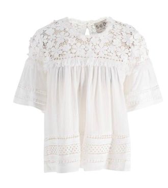 Sea New York Lace White Top Size XS