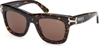 Pucci Emilio Pucci EP0222 52E Womens Sunglasses Tortoiseshell Size 50