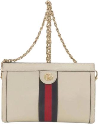 Gucci Pre-owned Cross Body Bags, female, Beige, Size: ONE SIZE Pre-owned Vintage Shoulder Bag