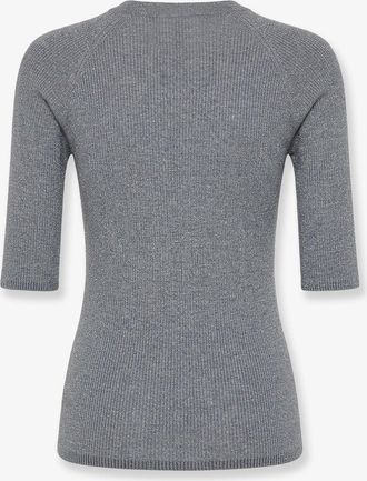 Brunello Cucinelli Womens Sweater Cashmere Blend Lurex Grey