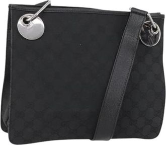 Gucci Pre-owned Vintage GG Canvas Schoudertas - Dames - Vintage Schoudertas - Zwart - ONE Size - Leer - Vintage
