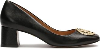 Kazar Zwarte pumps met een medium hak - Dames - Pumps - Zwart - 37 EU - Leer - Schoenen