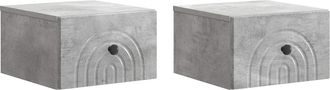 vidaXL Mesita De Noche De Pared 2 Uds. Gris Hormig&oacute;n 33 X 34,5 X 20 Cm Vidaxl