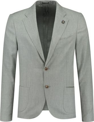 Lardini brooch-detail single-breasted blazer - men - Fabric - 46 - Grey