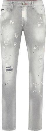 Philipp Plein Jeans Hexagon Super Straight - Grigio