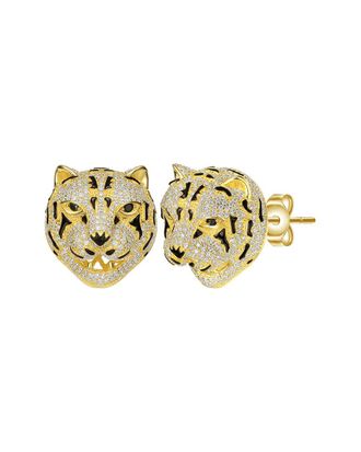 Genevive 14K Over Silver Cz Earrings