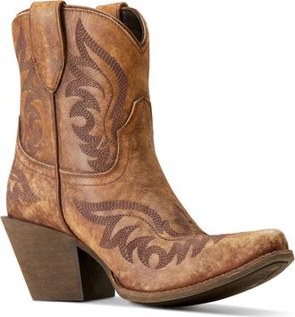 Ariat Chandler Western Bootie in Naturally Distressed Brown at Nordstrom, Size 10