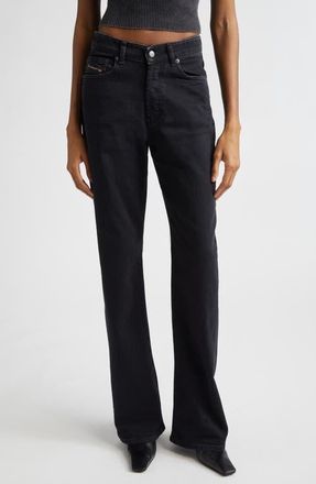 Diesel 1971 D-Sent Straight Leg Jeans in Black/Denim at Nordstrom, Size 24