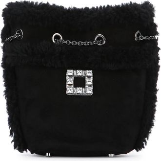 Roger Vivier Tr&egrave;s Vivier Rugzak - Dames - Rugzakken - Zwart - ONE Size - Su&egrave;de - Tassen