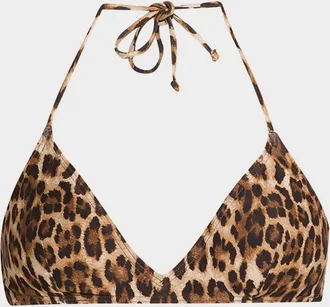 Nili Lotan Printed Triangle Bikini Top