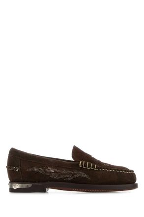 Sebago Brown Embellished Loafers