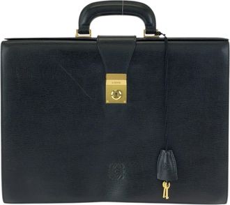 Loewe Black Leather Briefcase (Pre-Owned)