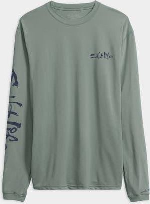 Salt Life Therapy Long Sleeve SLX Performance Tee in Sagebrush Heather at Nordstrom, Size Xx-Large