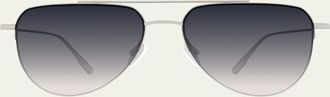 Barton Perreira McNair 55mm Titanium Aviator Sunglasses