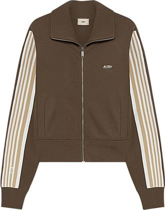 Autry 028Q Zip-through - Dames - Vesten met rits - Bruin - XS - Hoodies & sweatvesten
