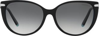 Tiffany & Co. 57mm Round Sunglasses in Black On Tiffany Blue /Polar Grey Gradient at Nordstrom