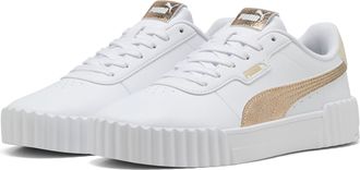 Puma Sneaker PUMA CARINA 3.0 METALLIC WHISPER, Damen, Gr. 37,5, puma wei&szlig;, puma gold, Synthetik, unifarben, Schuhe Sneaker