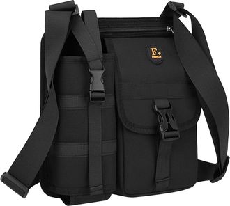 Generic Portable Shoulder Bag, Adjustable Sling Bag, 9.84x1.97x10.63 Inches Cross Body Pack with Bottle Holder, Oxford Cloth Outdoor Bags, Shoulder Tote with 