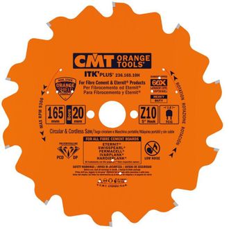 CMT 236.165.10h Sierra Circular Para Mat. Abrasivos Dp 165x1.8/1.4x20 Z4 Tcg