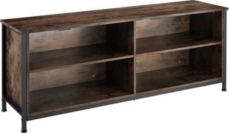 TecTake Mueble bajo estilo industrial para TV 147x41x60,5 cm madera oscura