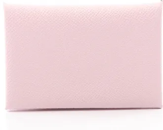 Herm&egrave;s Pink Rose Eglantine Epsom Leather Coin Purse/Coin Case (Pre-Owned)