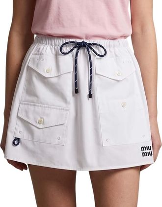 Miu Miu White Above Knee Skirt