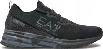 Emporio Armani X8X095 Xk 240 S244 - Heren - Sneakers - Zwart - 41 1/3 EU - Leer - Schoenen