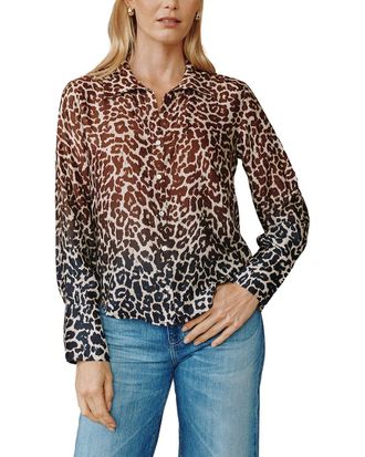 Bella Dahl Silk-Blend Button Down Shirt