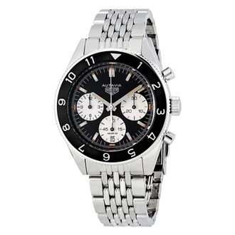 Tag Heuer Pre-owned Tag Heuer Heritage Automatic Black Dial Mens Watch CBE2110.BA0687