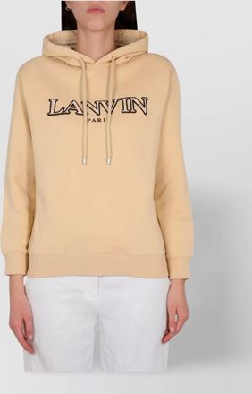 Lanvin embroidered logo hooded sweatshirt